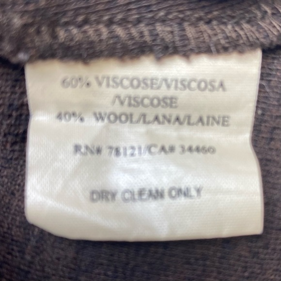 Eileen Fisher Women’s Viscose & Wool Chocolate Brown Long Sweater Dress Size M - Picture 12 of 12